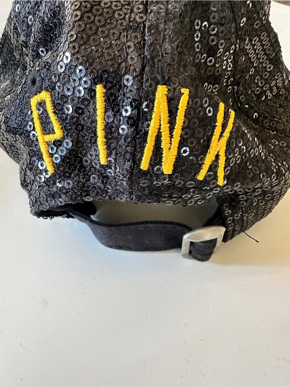 PINK Victoria's Secret Pittsburgh Steelers Black Sequin Baseball Hat